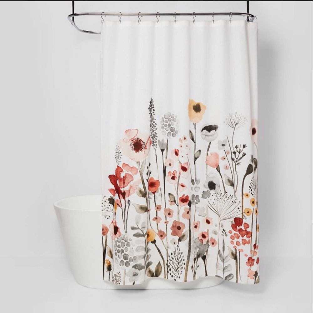 Floral shower curtain